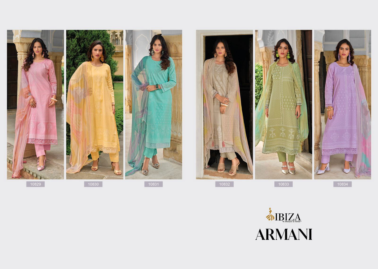 Armani By Ibiza Digital Printed Embroidery Lawn Cotton Salwar Kameez Wholesale Clothing Suppliers In India